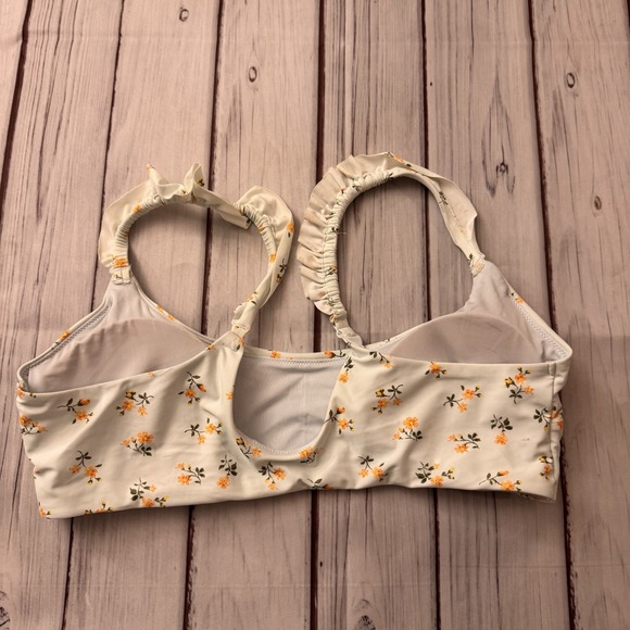 Aerie American Eagle Printed Ruffle Scoop Bikini Top Floral Women's  Size XL NWT - Picture 3 of 6